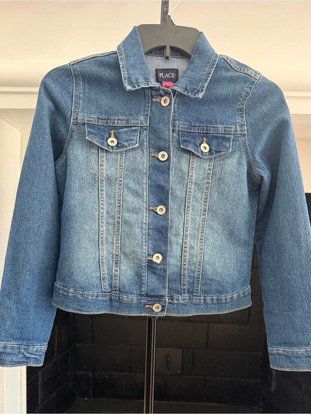 Amazing The Children's Place Girls' Medium Blue Denim Jacket- 10-12